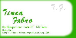 timea fabro business card
